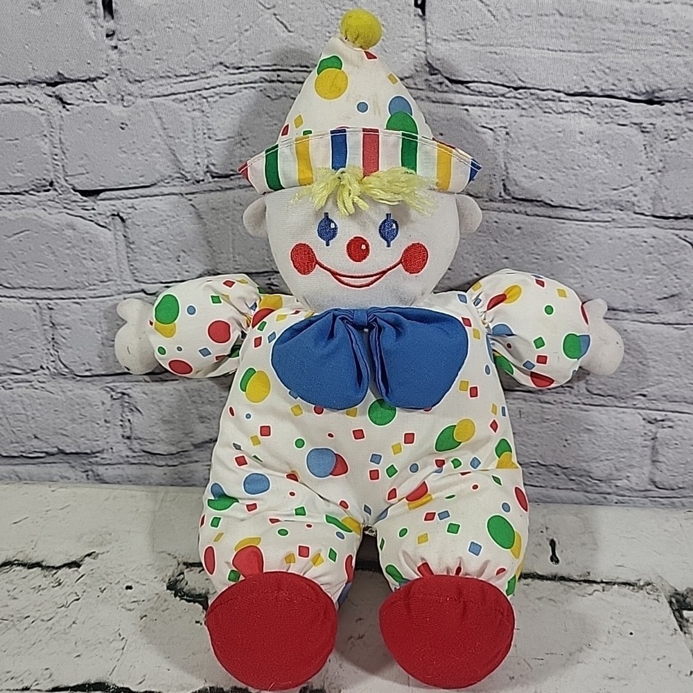 Vintage Eden Musical Clown Plush Wind-Up‎ Lullaby Stuffed Toy Flaw